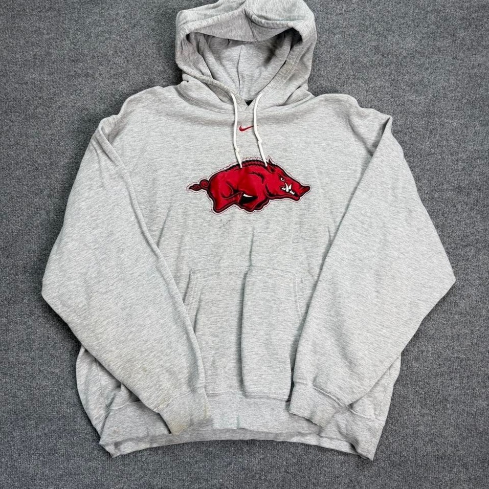 Vtg 2000s Nike Center swoosh Arkansas Razorbacks hoodie size XL